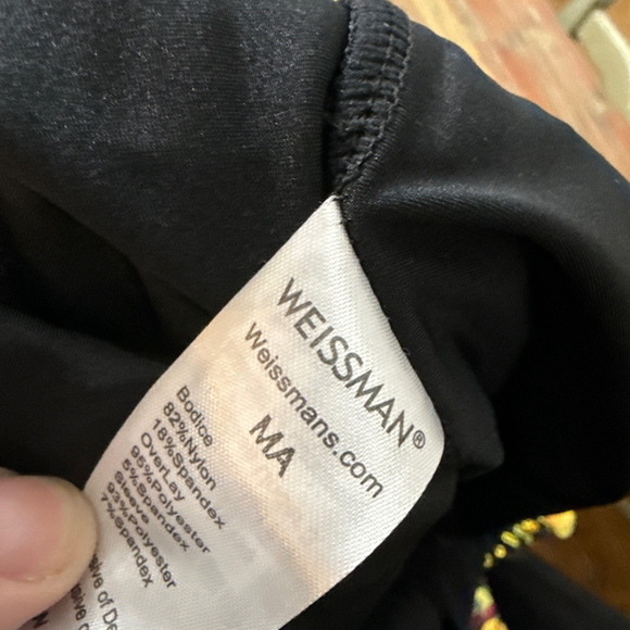 WEISSMAN Dance Costume Adult Medium Black Gold Sequin - Picture 6 of 6